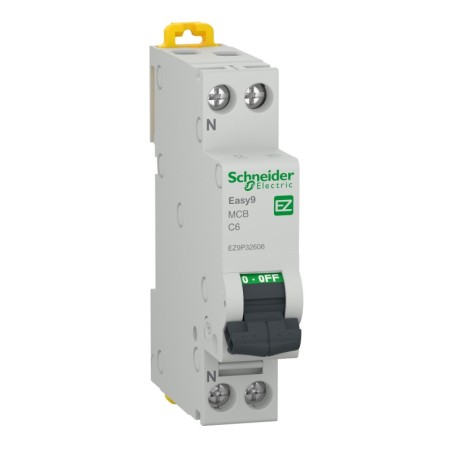 SCHNEIDER SIG. C P+N 10A 4.5KA EZ9P32610 MCB