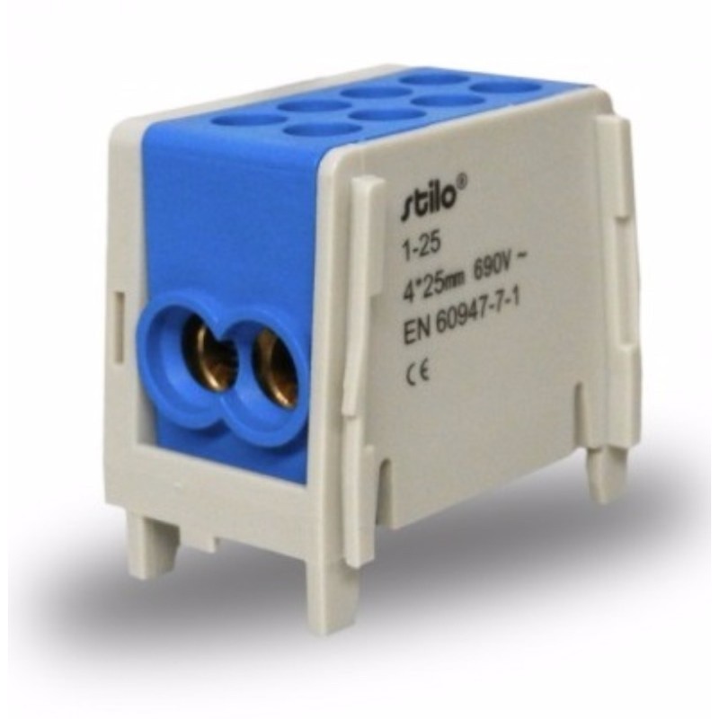 DISTRIBUITOR REPARTITOR ALBASTRU 125A 1-25 4X25MM